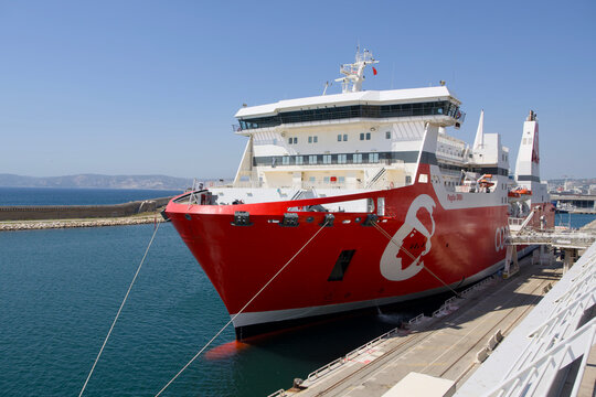 Corsica Linea ferry Paglia Orba docked on July 28, 2026 in Marseille, France