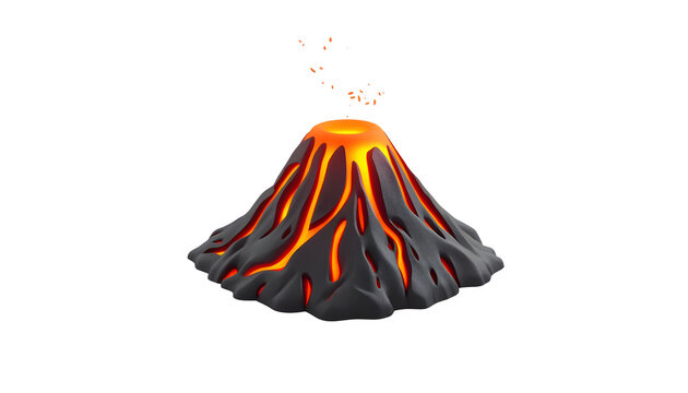 orange plastic volcano