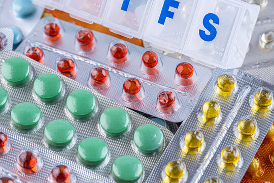 Variety of medicines and drugs.Medicine and healthcare conceptPill for the prescription and treatment various diseases chemistry