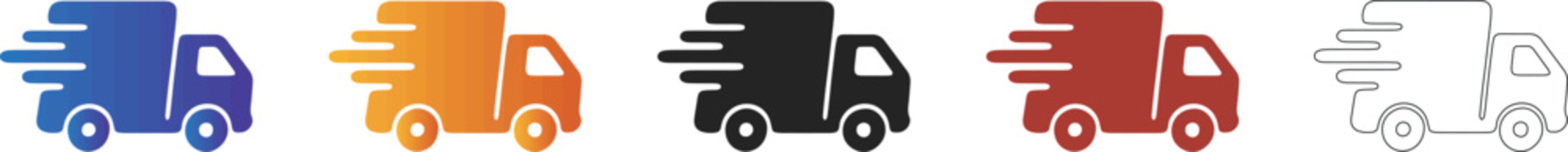 Fast delivery truck icon for shipping and logistics