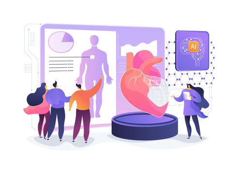 Anatomy Holo Studio abstract concept vector illustration.