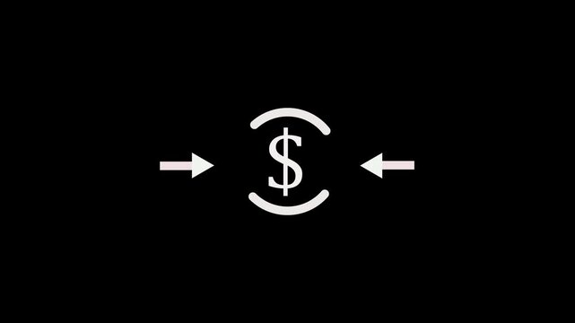 Money Reduction and Financial Cost Saving Icon