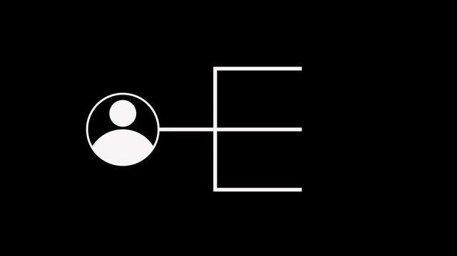 Team Hierarchy and Business Organizational Structure Icon