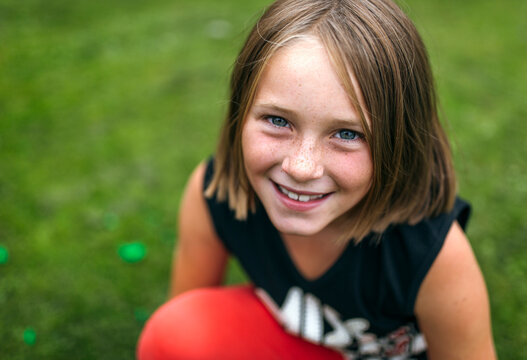 Portrait of happy girl