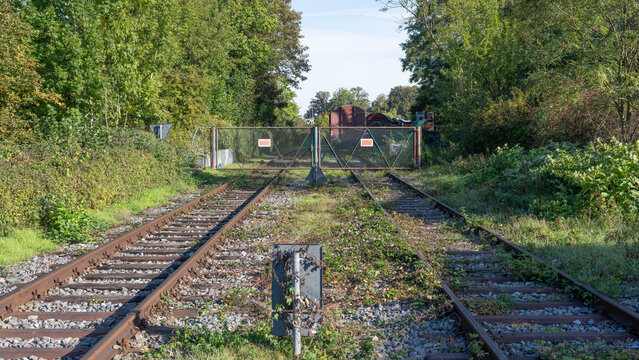Urban Europe - Disused railway tracks in the Rhein Ruhr region at Essen Baldeney