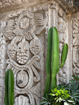 Carved Sillar Relief Arequipa Peru