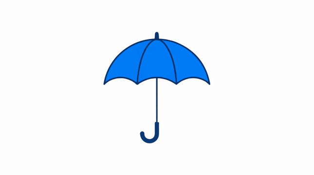 vector umbrella, flat design, simple, minimalist, plain white background