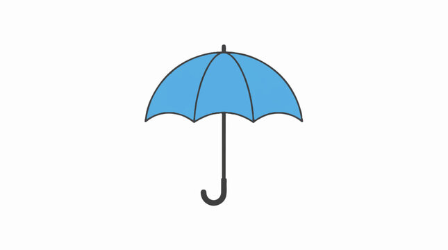 vector umbrella, flat design, simple, minimalist, plain white background