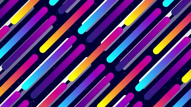 Abstract background with vibrant colorful diagonal lines and geometric modern glowing shapes pattern.