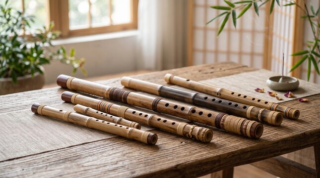 Bamboo flute &ndash; a traditional musical instrument.
