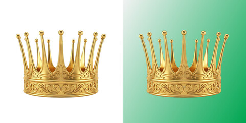 Golden crown royal tiara ornate luxury metal symbol power © DesignFlenock