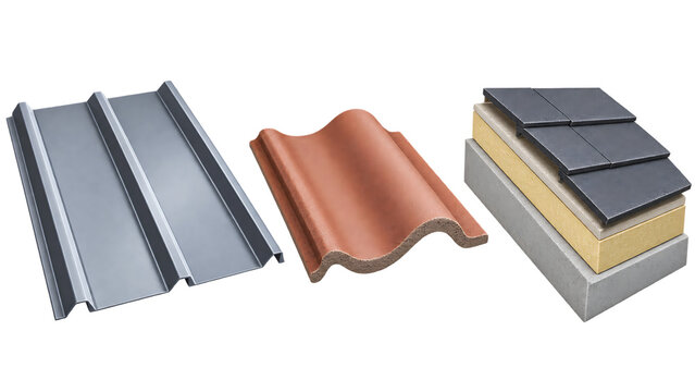 Fire resistant roofing material samples for wildfire resilient home hardening and construction