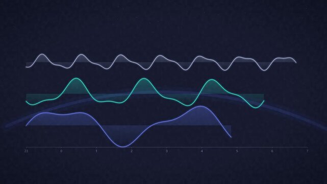 Animated Sleep Hypnogram Waves Motion Graphic