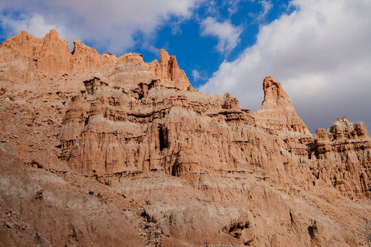Cliffs and rock formations in a park