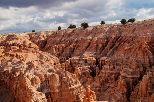 Rock formations and cliffs in Cathedral Gorge State Park Nevada
