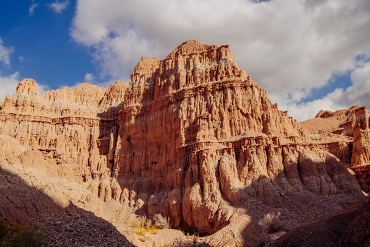 Rock formations and cliffs at Cathedral Gorge State Park, Nevada