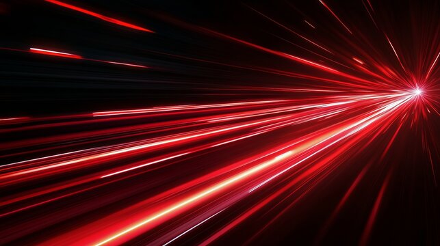 Radiant scarlet light streaks burst outwards, creating a dynamic, energetic abstract background pattern for modern design