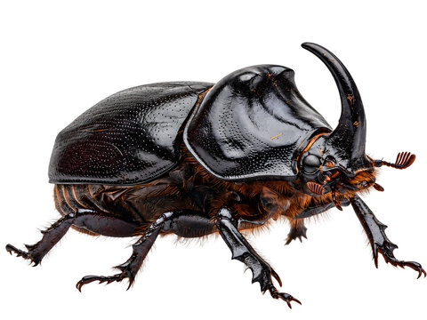 stag beetle on white background