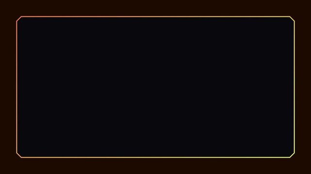 Modern digital webcam overlay frame with a vibrant gradient border, perfect for live streaming, gaming, video calls, and virtual events, offering a sleek, futuristic interface design.