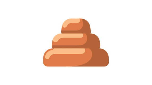 A stylized illustration depicts a pile of fecal matter with a smooth rounded form and warm brown tones feces excrement dung manure