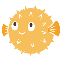 Cute Cartoon Pufferfish Illustration © Farra