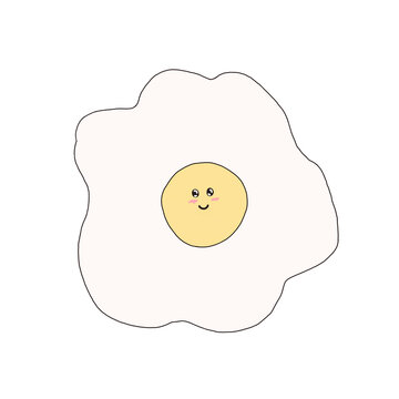 happy face with egg