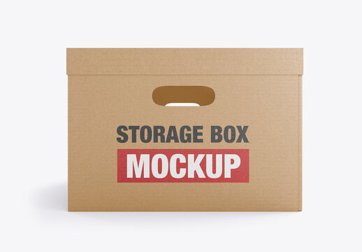 Storage Box Perspective Mockup