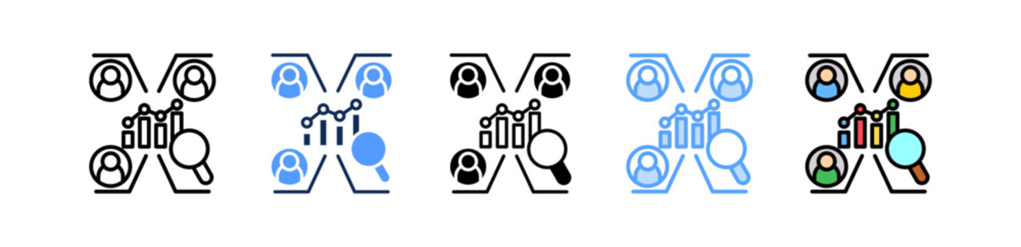 Competitive Analysis Icon Multiple Style