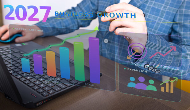 2027 Business Growth Strategy Dashboard With Expansion Goals Analytics And Performance Planning