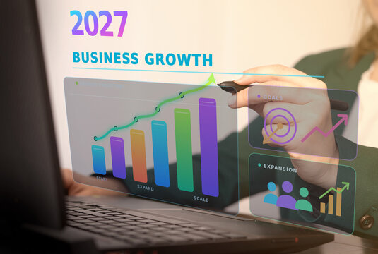 Business Growth Strategy for 2027 with Analytics Goals and Expansion Planning Dashboard