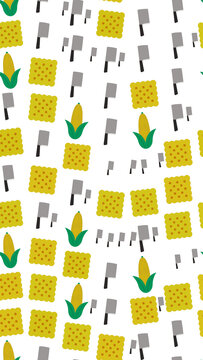 Corn, Crackers, and Knives Pattern
