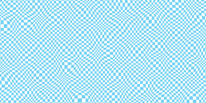 abstract blue distorted checkered pattern texture background