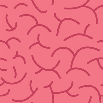 brain structure seamlesss pattern, mental health, care, psychology, science, medicine and knowledge concept- vector illustration