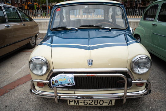 El Prat, Barcelona, ​​Spain, September 28, 2026: A small classic car exhibition, coinciding with the end of the town festival.