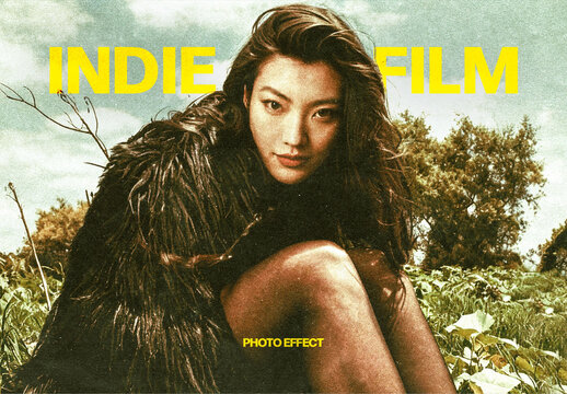 Indie Film Photo Effect For Poster And Social Media Design