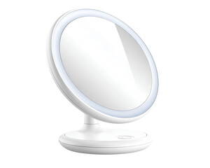 Obraz premium Circular mirror with LED ring light.