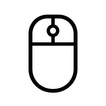 Computer mouse scroll icon isolated on transparent background