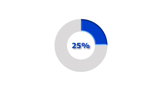 25% circle loading pie chart icon modern design concept illustration.