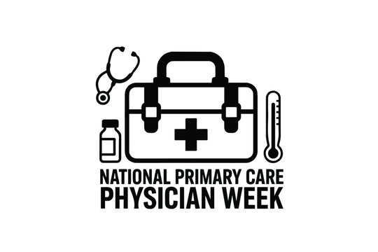 National Primary Care Physician Week Medical Vector Illustration, Primary Healthcare Celebration Design