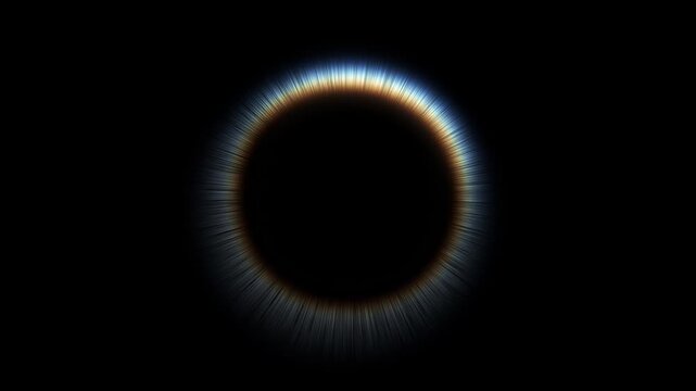 Glowing Halo Ring Light Overlay Animation Seamless Loop Black Background 4K