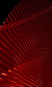 Scarlet 3D Pleats Fading into Darkness