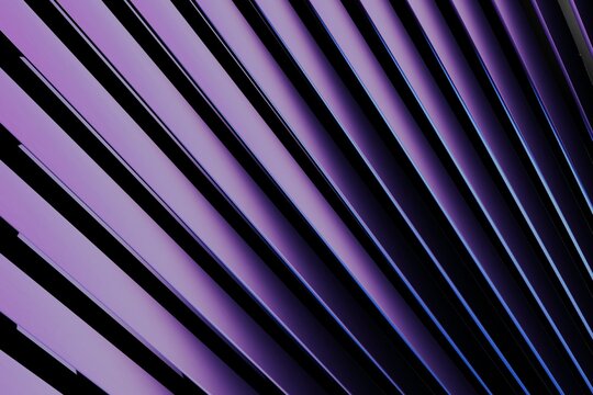 Diagonal Violet 3D Slats with Blue Edges