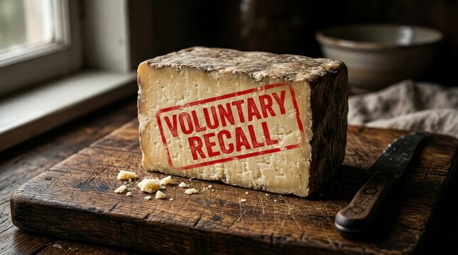 Voluntary Recall Notice On Food Product Block.