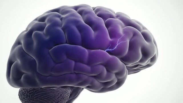 Severe low blood glucose affecting brain function, with reduced glucose availability around brain tissue and visibly decreased but controlled neural electrical activity