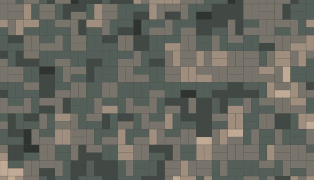Grey urban camo pattern background with rectangular tiles for wallpaper.
