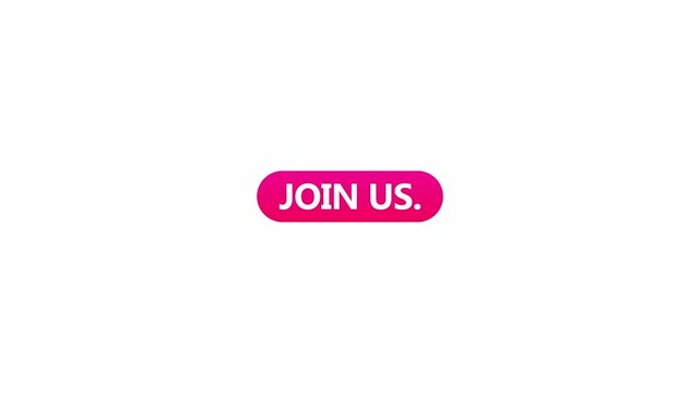 Animated Join us button icon animation in 4K animation with alpha channel gradient colorful join us our team button on transparent background join us button animation