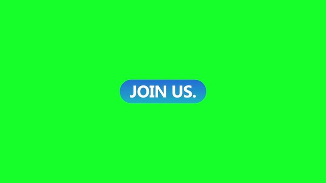 Animated Join us button icon animation in 4K animation with alpha channel gradient colorful join us our team button on transparent background join us button animation