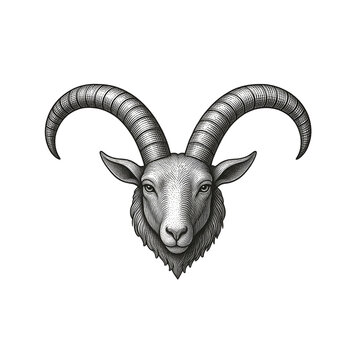 goat on a white background