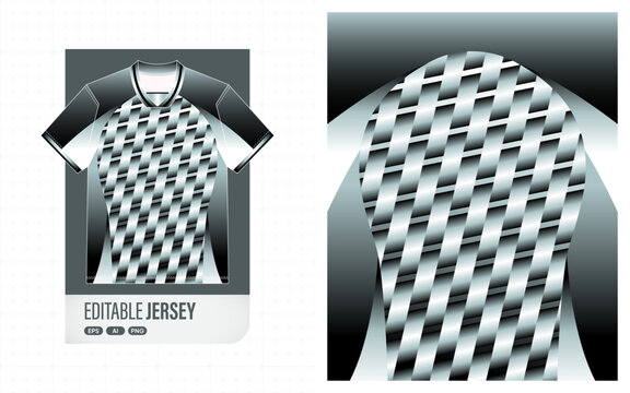 Modern Soccer Jersey Uniform with Woven Grid Pattern