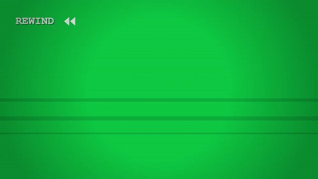 Vintage VHS rewind transition effect with solid black background